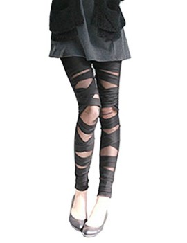 Collant-Legging-Tregging-Pantalon-Stretch-Sangle-Croix-Noir-Femme-Sexy-Fantaisie-0