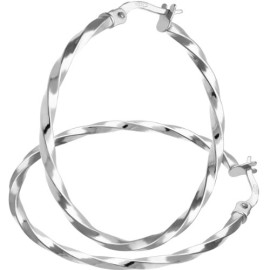 Creolur – SIL1314W – Boucles d’Oreille Femme – Or Blanc 375/1000 (9 Cts) 1.0999999999999999 Gr – Verre Creolur – SIL1314W – Boucles d’Oreille Femme – Or Blanc 375/1000 (9 Cts) 1.0999999999999999 Gr – Verre