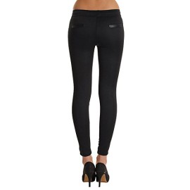 DJT Pantalon Slim fit Jegging Stretch Simili Cuir Bi-matiere Femme DJT Pantalon Slim fit Jegging Stretch Simili Cuir Bi-matiere Femme 3