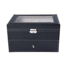 DXP Présentoir/boîte/coffret à montre Noir coffret en cuir de rangement pour 20 montres avec serrure KSB04 DXP Présentoir/boîte/coffret à montre Noir coffret en cuir de rangement pour 20 montres avec serrure KSB04 3