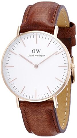 Daniel Wellington – 0507DW – St Mawes – Montre Mixte – Quartz Analogique – Cadran Rose – Bracelet Cuir Marron Daniel Wellington – 0507DW – St Mawes – Montre Mixte – Quartz Analogique – Cadran Rose – Bracelet Cuir Marron