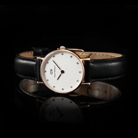 Daniel-Wellington-0901DW-Classy-Sheffield-Montre-Femme-Quartz-Analogique-Cadran-Rose-Bracelet-Cuir-Noir-0-2