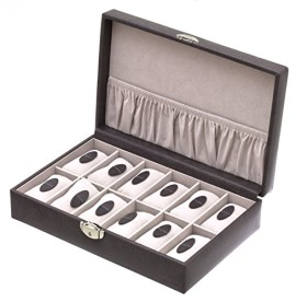 Davidts-36794434-Coffret-Montre-Mixte-adulte-pour-12-montres-Euclide-Gris-0