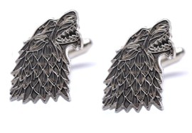 Dire loup de Game Of Thrones Maison Stark Sigil Paire de boutons de manchette-Lannister-Westeros … Dire loup de Game Of Thrones Maison Stark Sigil Paire de boutons de manchette-Lannister-Westeros … 2