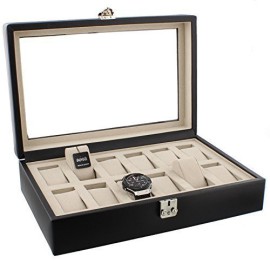 Dulwich Designs – 70603 – Coffret 12 montres – Cuir noir Dulwich Designs – 70603 – Coffret 12 montres – Cuir noir 2