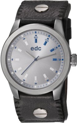 Edc-By-Esprit-EE101111006-Rebel-Outsider-Cuff-Montre-Homme-Quartz-Analogique-Cadran-Argent-Bracelet-Synthtique-Noir-0