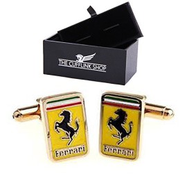 Ferrari logo voiture mens boutons de manchette – coffret cadeau de luxe inclus Ferrari logo voiture mens boutons de manchette – coffret cadeau de luxe inclus 2