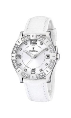 Festina-F165371-Montre-Femme-Quartz-Analogique-Bracelet-Cuir-Blanc-0