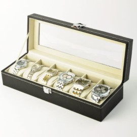 Flissy Coffret à montres pour 6 montres Imitation cuir Flissy Coffret à montres pour 6 montres Imitation cuir