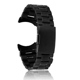 Foxnovo 24mm inox solides liens Bracelet Watch Band sangle incurvée fin Foxnovo 24mm inox solides liens Bracelet Watch Band sangle incurvée fin 2