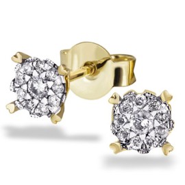 Goldmaid-Pa-O5017GG-Boucles-dOreilles-Femme-Or-Jaune-5851000-14-Cts-13-Gr-Diamant-0