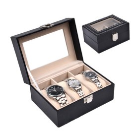 HQdeal-Prsentoir-coffret-bote–montre-3-montres-Noir-coffret-de-rangement-bote-de-montre-0