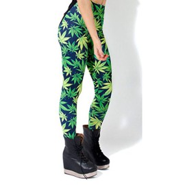 HuaYang-Fashion-herbe-verte-feuille-drable-imprim-collant-lastique-des-femmes-pantalon-des-femmesTaille-M-0-0