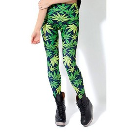 HuaYang-Fashion-herbe-verte-feuille-drable-imprim-collant-lastique-des-femmes-pantalon-des-femmesTaille-M-0-1