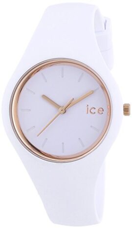 ICE-Watch – ICE Glam – White rose – gold – Small – Montre femme Quartz Analogique – Cadran Blanc – Bracelet Silicone Blanc – ICE.GL.WRG.S.S.14 ICE-Watch – ICE Glam – White rose – gold – Small – Montre femme Quartz Analogique – Cadran Blanc – Bracelet Silicone Blanc – ICE.GL.WRG.S.S.14