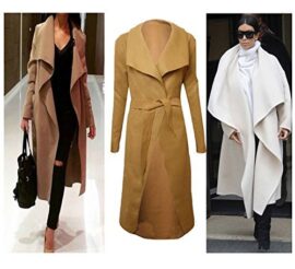 Italien cascade Kim KARDASHIAN CELEBRITY Jewellery Manteau Veste longue ceinture, Cape Cardigan femme Italien cascade Kim KARDASHIAN CELEBRITY Jewellery Manteau Veste longue ceinture, Cape Cardigan femme