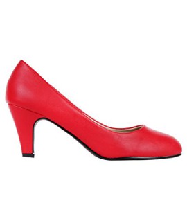 KRISP Femmes Escarpins Chaussure Petit Moyen Talon en Cuir Uni Bureau Taille 36 à 65 KRISP Femmes Escarpins Chaussure Petit Moyen Talon en Cuir Uni Bureau Taille 36 à 65