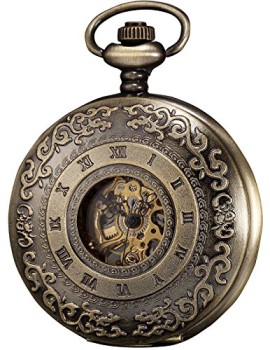 KS – KSP043 – Montre de Poche – Mécanique – Cadran Blanc Transpatent – Bronze Boîtier + Chaîne KS – KSP043 – Montre de Poche – Mécanique – Cadran Blanc Transpatent – Bronze Boîtier + Chaîne 2