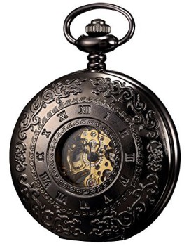 KS – KSP044 – Montre de poche – Mécanique – Cadran Noir Transpatent – Boîtier Noir + Chaîne KS – KSP044 – Montre de poche – Mécanique – Cadran Noir Transpatent – Boîtier Noir + Chaîne