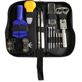 Kit portable de 13 outils répéartion montre réduction de taille de bracelet changement de pile & trousse à fermeture par Kurtzy TM Kit portable de 13 outils répéartion montre réduction de taille de bracelet changement de pile & trousse à fermeture par Kurtzy TM 2