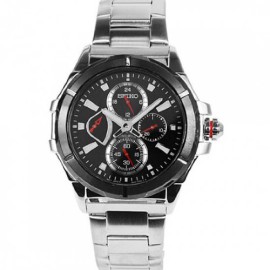 Lord-Stainless-Steel-Case-and-Bracelet-Black-Dial-Second-and-24-Hour-Subdials-0-0