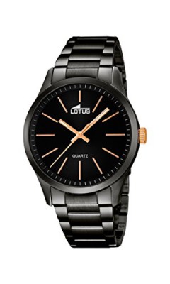 Lotus-181622-Montre-Homme-Quartz-Analogique-Aiguilles-lumineuses-Bracelet-Acier-inoxydable-noir-0