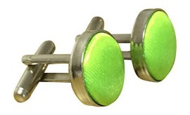 Mens-colored-boutons-de-manchette-satin-manchette-nO31-satin-vert-fluoargent-0