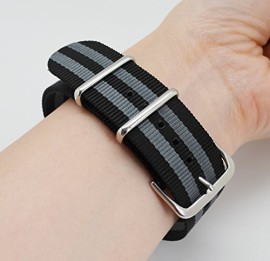 MetaStrap-22mm-Nylon-Strap-Zulu-bande-Watch-BlackGrey-0-0