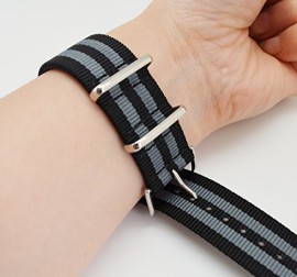 MetaStrap 22mm Nylon Strap Zulu bande Watch (Black&Grey) MetaStrap 22mm Nylon Strap Zulu bande Watch (Black&Grey) 5