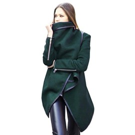 Minetom Dames De La Mode Irrégulière Mince Long Manteau Chaud, Veste Coupe Vent Parka Tranchée Blousons Minetom Dames De La Mode Irrégulière Mince Long Manteau Chaud, Veste Coupe Vent Parka Tranchée Blousons