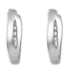 Miore – MSM136E – Boucles d’Oreilles Créoles  – Argent 925/1000 3.1 gr et Oxydes de Zirconium Miore – MSM136E – Boucles d’Oreilles Créoles  – Argent 925/1000 3.1 gr et Oxydes de Zirconium 3