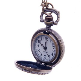 Montre de Poche Pendentif pour Femmes Quartz avec Chaîne Motif Filigrane Petite Face Cadran Blanc Design Collier Vintage PW-53 Montre de Poche Pendentif pour Femmes Quartz avec Chaîne Motif Filigrane Petite Face Cadran Blanc Design Collier Vintage PW-53 3