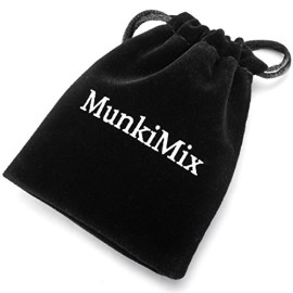 MunkiMix-2-Pice-Acier-Inoxydable-Bracelet-Lien-Poignet-Argent-Noir-Rose-Gourmette-Chane-HommeFemme-0-2