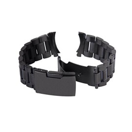 NUOLUX-20mm-inox-solides-liens-Bracelet-Watch-Band-sangle-incurve-fin-avec-2pcs-Watch-Pins-Spring-Bars-noir-0-0