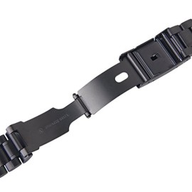 NUOLUX 20mm inox solides liens Bracelet Watch Band sangle incurvée fin avec 2pcs Watch Pins Spring Bars (noir) NUOLUX 20mm inox solides liens Bracelet Watch Band sangle incurvée fin avec 2pcs Watch Pins Spring Bars (noir) 4