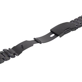 NUOLUX 20mm inox solides liens Bracelet Watch Band sangle incurvée fin avec 2pcs Watch Pins Spring Bars (noir) NUOLUX 20mm inox solides liens Bracelet Watch Band sangle incurvée fin avec 2pcs Watch Pins Spring Bars (noir) 5