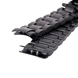 NUOLUX 20mm inox solides liens Bracelet Watch Band sangle incurvée fin avec 2pcs Watch Pins Spring Bars (noir) NUOLUX 20mm inox solides liens Bracelet Watch Band sangle incurvée fin avec 2pcs Watch Pins Spring Bars (noir) 6