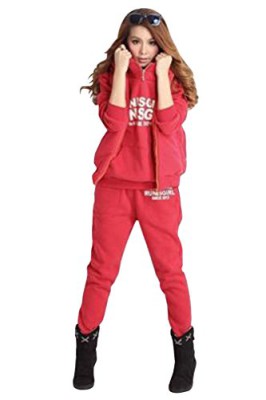 Ninimour- Hoodies des Femmes Suit Epaississement Loisirs Hoodie + Pantalon + Ensembles Vest 3pcs Ninimour- Hoodies des Femmes Suit Epaississement Loisirs Hoodie + Pantalon + Ensembles Vest 3pcs 2