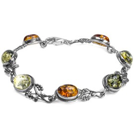 Noda Bracelet grappes de raisin Ambre Argent Sterling 17.5 cm Noda Bracelet grappes de raisin Ambre Argent Sterling 17.5 cm 2