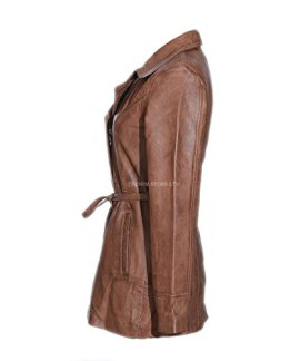 Olivia-Tan-cire-pour-femme-en-cuir-dagneau-Smart-Manteau-Trench-Casual-Veste-0-1