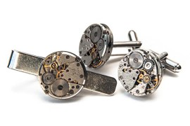 PINCE CLIP À CRAVATE &MONTRE MOUVEMENT BOUTONS DE MANCHETTE DE STEAMPUNK SAC CADEAU DE MARIAGE VINTAGE PINCE CLIP À CRAVATE &MONTRE MOUVEMENT BOUTONS DE MANCHETTE DE STEAMPUNK SAC CADEAU DE MARIAGE VINTAGE 2