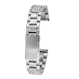 Phenovo Chaîne Bracelet de Montre en Acier Inoxydable Extrémité Droite 16mm d’Argent Phenovo Chaîne Bracelet de Montre en Acier Inoxydable Extrémité Droite 16mm d’Argent