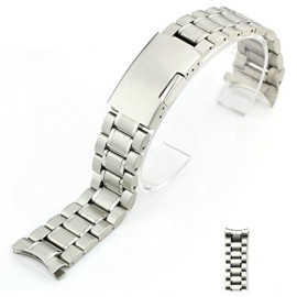 Pixnor 22mm courbé de fin en acier inoxydable Bracelet montre bracelet (argent) Pixnor 22mm courbé de fin en acier inoxydable Bracelet montre bracelet (argent)