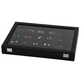 Présentoir/coffret/boîte à bijoux pour colliers, bagues, bracelets 24 compartiments JDS303 Présentoir/coffret/boîte à bijoux pour colliers, bagues, bracelets 24 compartiments JDS303 4