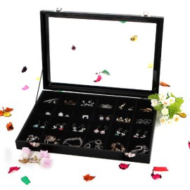 Présentoir/coffret/boîte à bijoux pour colliers, bagues, bracelets 24 compartiments JDS303 Présentoir/coffret/boîte à bijoux pour colliers, bagues, bracelets 24 compartiments JDS303 5