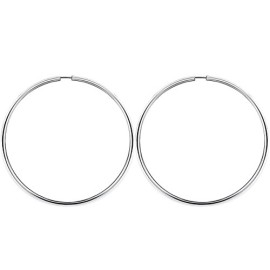 Rafaela Donata – 60800082 – Argento Classico – Boucles d’Oreilles Femme – Argent 925/1000 – Créoles – 70 mm Rafaela Donata – 60800082 – Argento Classico – Boucles d’Oreilles Femme – Argent 925/1000 – Créoles – 70 mm 3