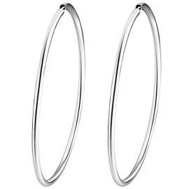 Rafaela Donata – 60800082 – Argento Classico – Boucles d’Oreilles Femme – Argent 925/1000 – Créoles – 70 mm Rafaela Donata – 60800082 – Argento Classico – Boucles d’Oreilles Femme – Argent 925/1000 – Créoles – 70 mm