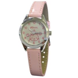 Ravel-R2212-Coffret-Cadeau-Montre-Fille-Quartz-Analogique-Bracelet-Plastique-Rose-Collier-et-Bracelet-chat-0-0