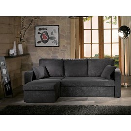 SANTIAGO-Canap-convertible-lit-angle-rversible-coffre-4-places-microfibre-noir-0