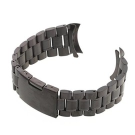 SODIALR-24mm-Bracelet-de-Montre-en-Acier-Noir-Boucle-Courbe-Watch-Strap-Band-0-1